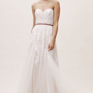 BHLDN Geranium Lace Gown
